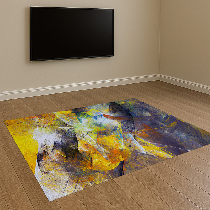 Abstract Area Rug, Runner 70 x 140 cm