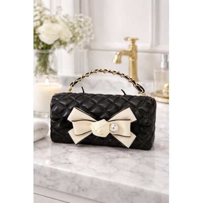 Bougie sculptée en noir et blanc Classic Couture