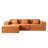 Modern Large Family Corduroy 6Pc Sectional Set Living Room One Arm Loveseat Wedge Console Armless Chair Couch Set-2088936671-2088936668