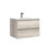 Perla 28.0" Wall Mounted Single Bathroom Vanity In Glossy White With Ceramic Top