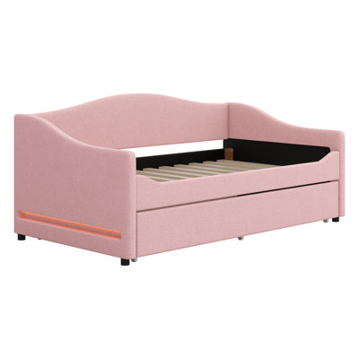 Upholstered Daybed With Light And Trundle