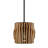 6 - Light Brown/Black Kitchen Island Pendant