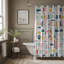 Glyphs - Rideau de douche Premium-847400130