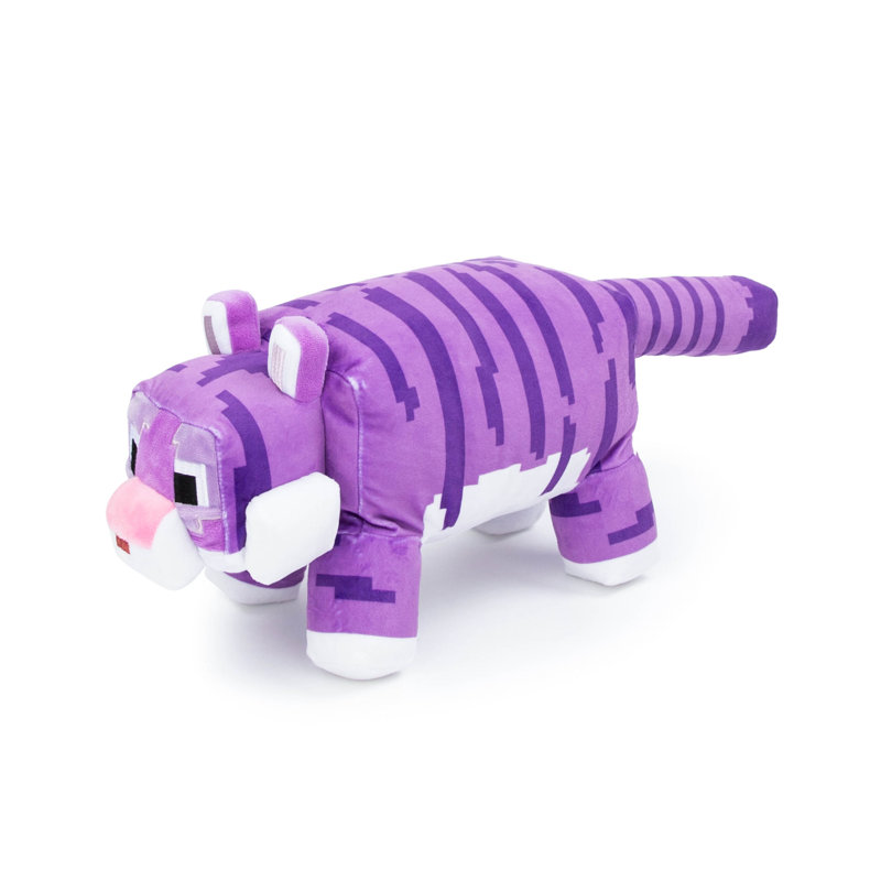 Minecraft Purple Tiger Plush Pillow - Soft Stuffed Animal