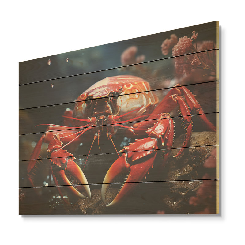 Art moderne sur bois de pin naturel, H 30 po x l 40 po