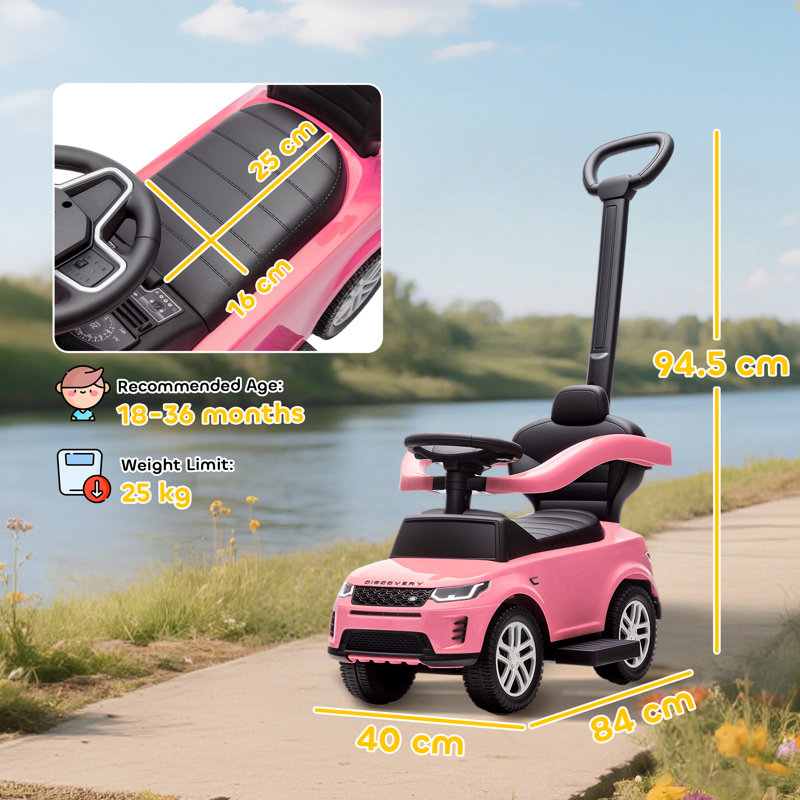 HOMCOM Push/Pull Ride On, Pink