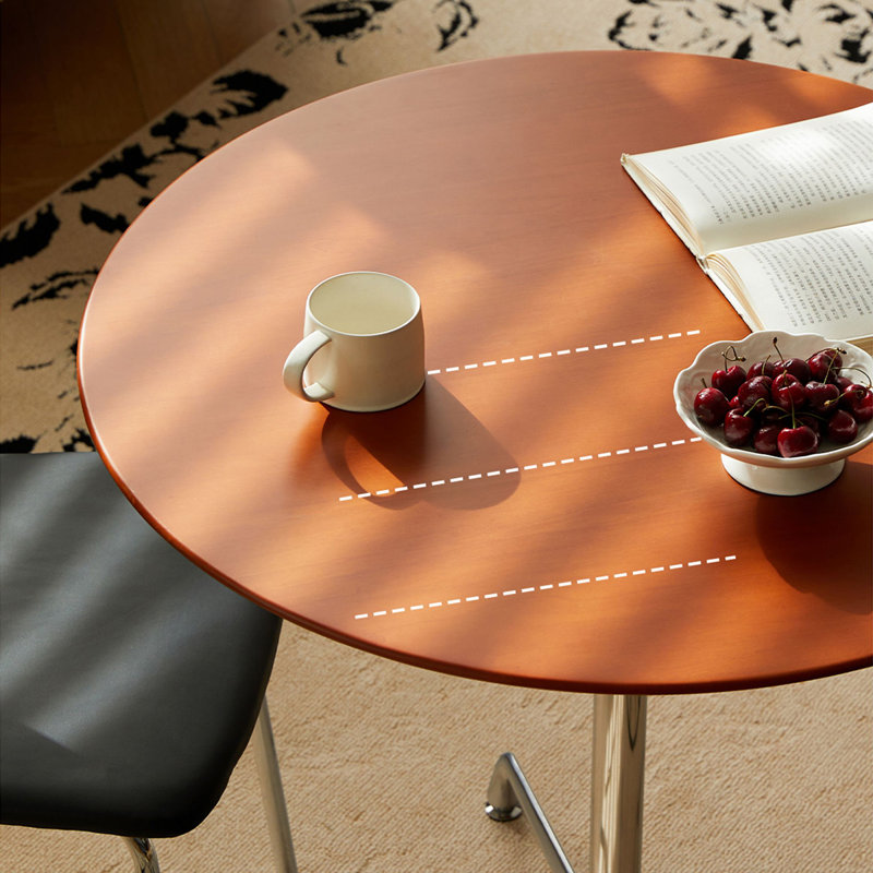 Table de salle à manger en bois massif noyer et argent, H 29,13 po x L 35,43 po x l 35,43 po