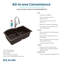 Évier de cuisine à double cuve encastrable 33 po x 22 po x 10 po avec robinet-69180433