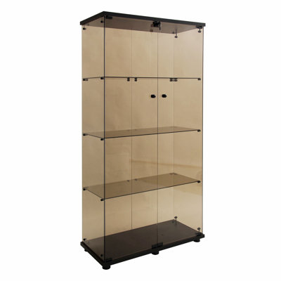 Lighted Glass Cabinet, Display Cabinet With 4 Storage Shelves, Accent Storage Cabinet For Indoor