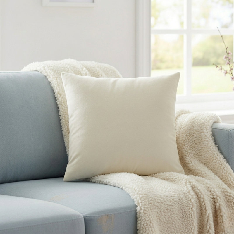 Velvet Cushion Covers, Cream