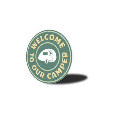 Enseigne de camping en aluminium