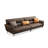 Coffee Genuine Leather Modular Sofa cushion couch