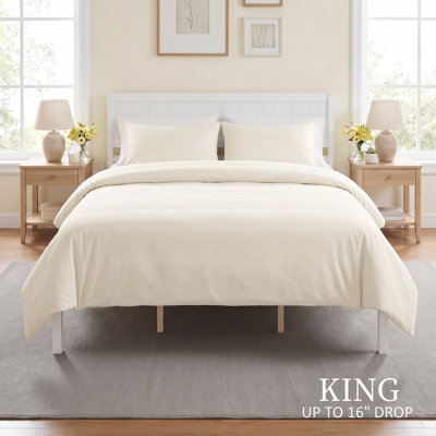 Ensemble de draps de très grande taille en microfibre brossée 4 pièces, draps doux pour la peau, poches profondes, infroissable, résistant à la décoloration et au rétrécissement