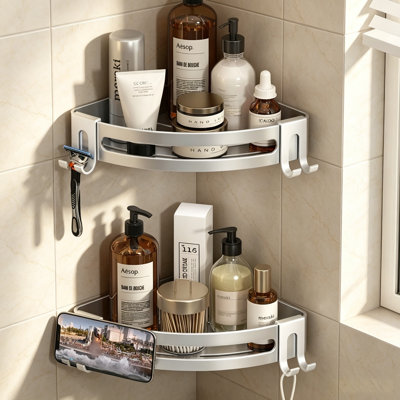 Serviteur de douche en coin avec porte-rasoir Lajmila
