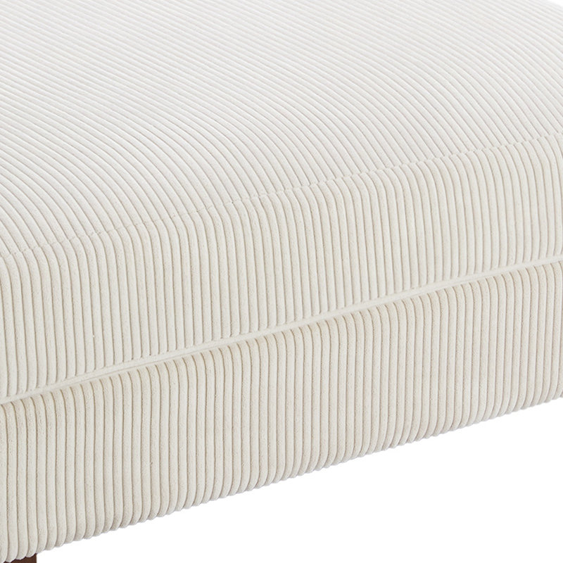 Vontavious 106.7Cm Wide Square Footstool Ottoman, Beige