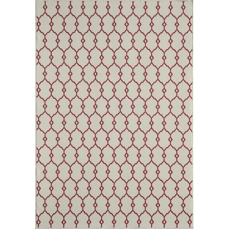Yepez Geometric Indoor / Outdoor Rug, Rectangle 1'8" x 3'7"