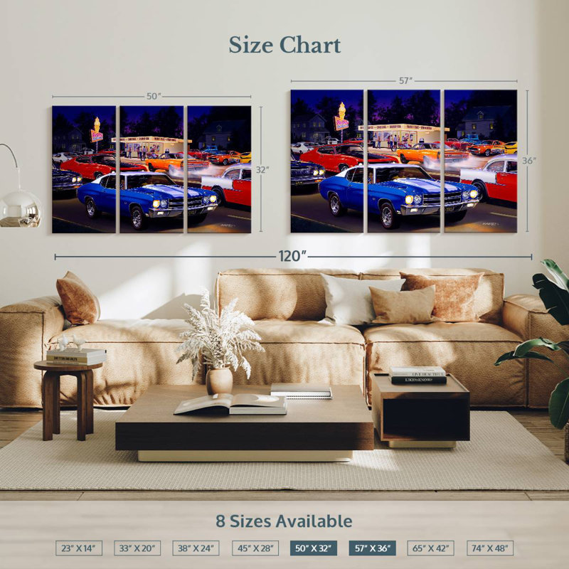 Mehar Fast Fred's, 32" H x 50" W