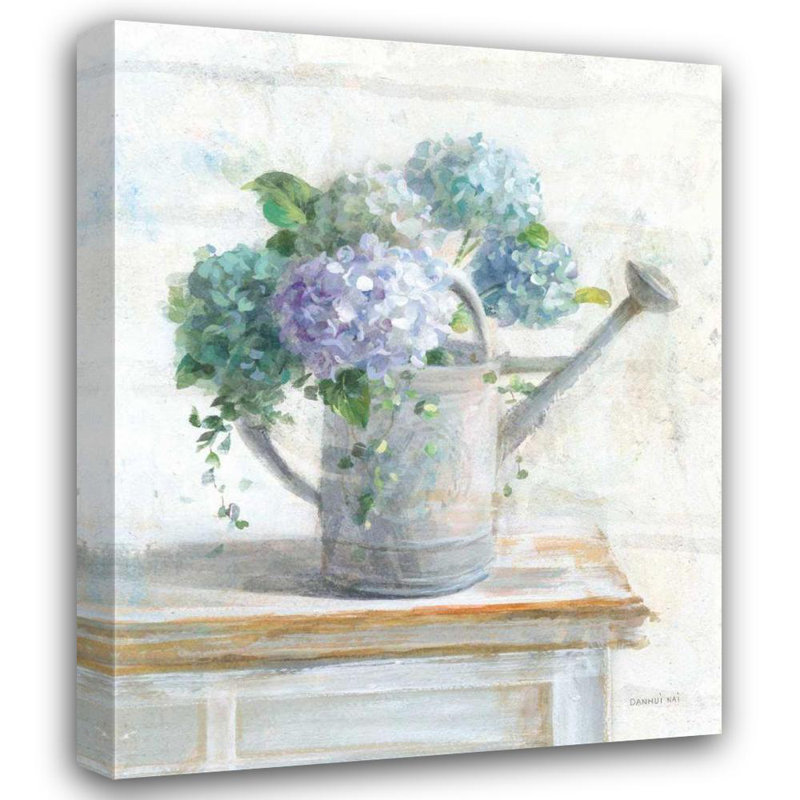 Art Direct Nai, Danhui, reproduction d'art sur toile tendue: Morning Hydrangeas II, H 24 po x l 20 po