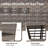 4 - Person Armless Wicker Outdoor Patio Chair with Cushions-102337444