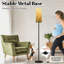 Grande lampe moderne sur pied avec télécommande à DEL à intensité variable et abat-jour réglable