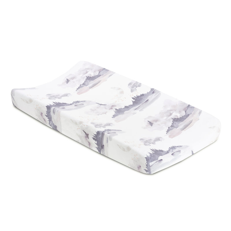 Oilo Studio - Housse de matelas à langer en coton, Montagne brumeuse