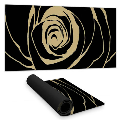 Black rose - 15.75"x31.50" Desk mat