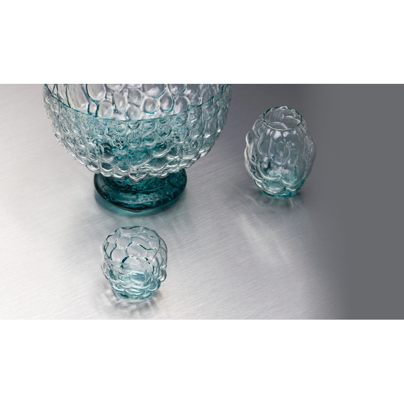 Moss Crystal Glass Serving Bowl