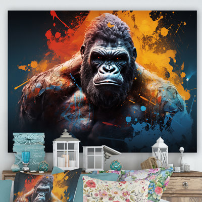 «Colorful Gorilla Force», reproduction d'art sur toile