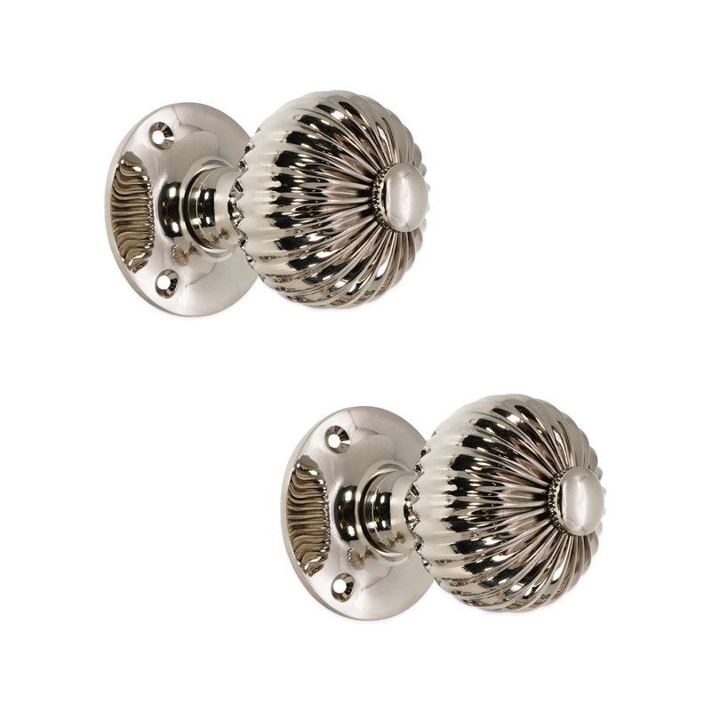 Regency Interior Mortise Door Knob, Polished Nickel