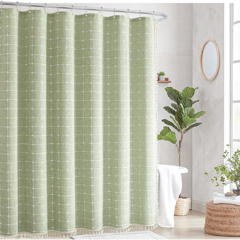 Rideau de douche Sage Green Boho Farmhouse