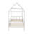Twin Wood House Bed With Fence-1358518196