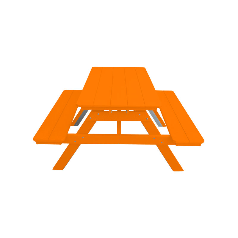 Table de pique-nique rectangulaire, L 44 po x L 60 po, Orange