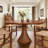 7Pcs Solid Wood Round Kitchen Dining Table Set With 6 Solid Wood Kitchen Side Chairs-1703038921