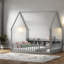 Lits avec rangement, lit double en pin, maison de ferme moderne