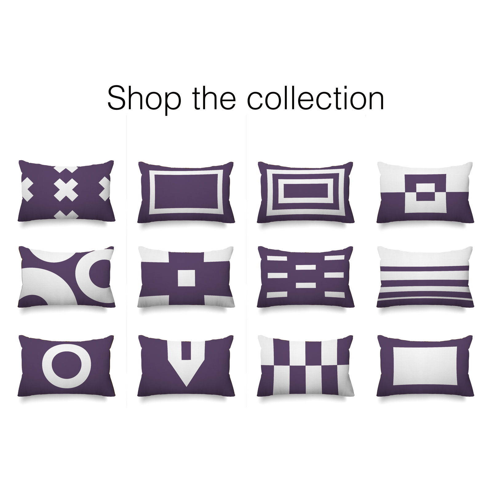 Luella Geometric Indoor/Outdoor Throw Pillow, Purple
