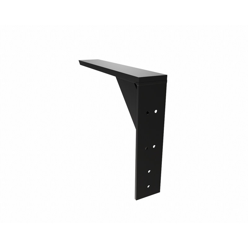 16 in. Black Steel Decorative Shelf Bracket
