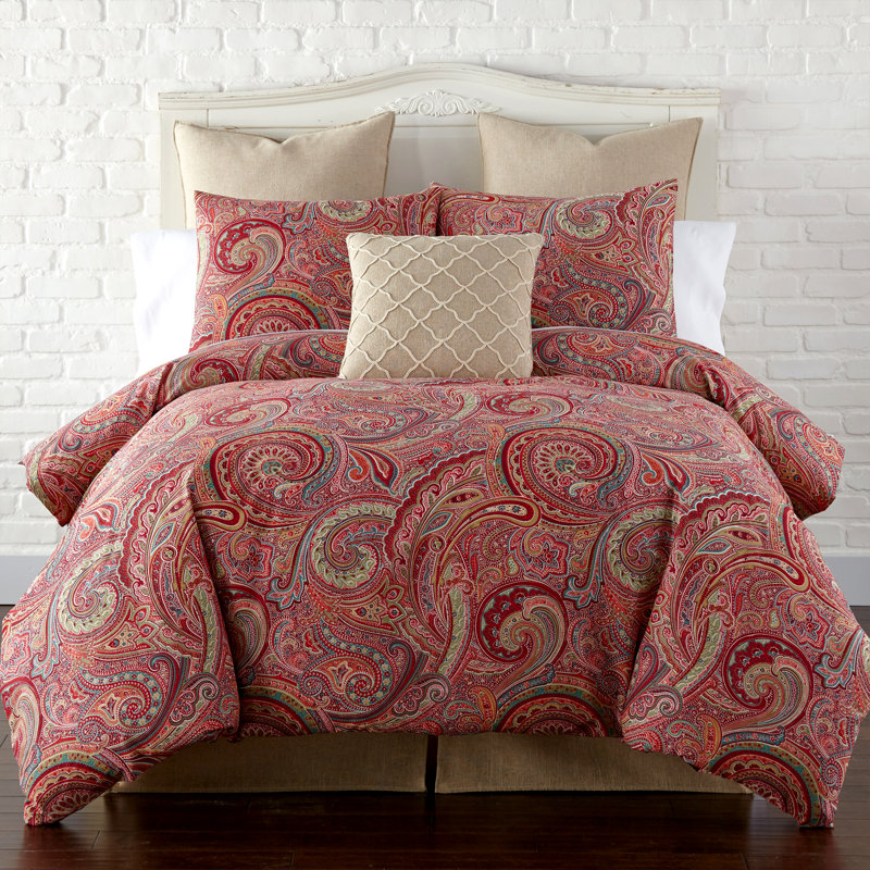 Spruce Red Twin Duvet Cover Set