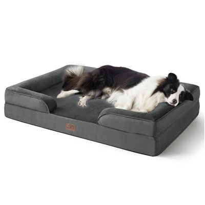 Bedsure Cozy XL Orthopedic Dog Bed, Waterproof Washable Sofa Bed with Removable Cover, Non-Slip Base for Large Dogs