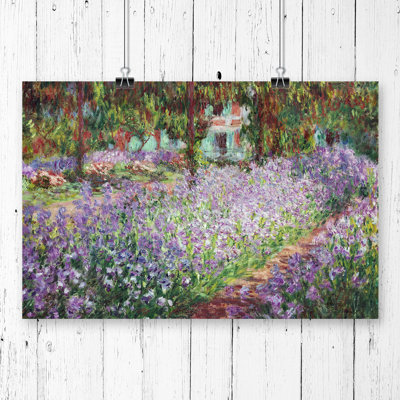 Claude Monet Irises in Monets Garden - Frameless Print