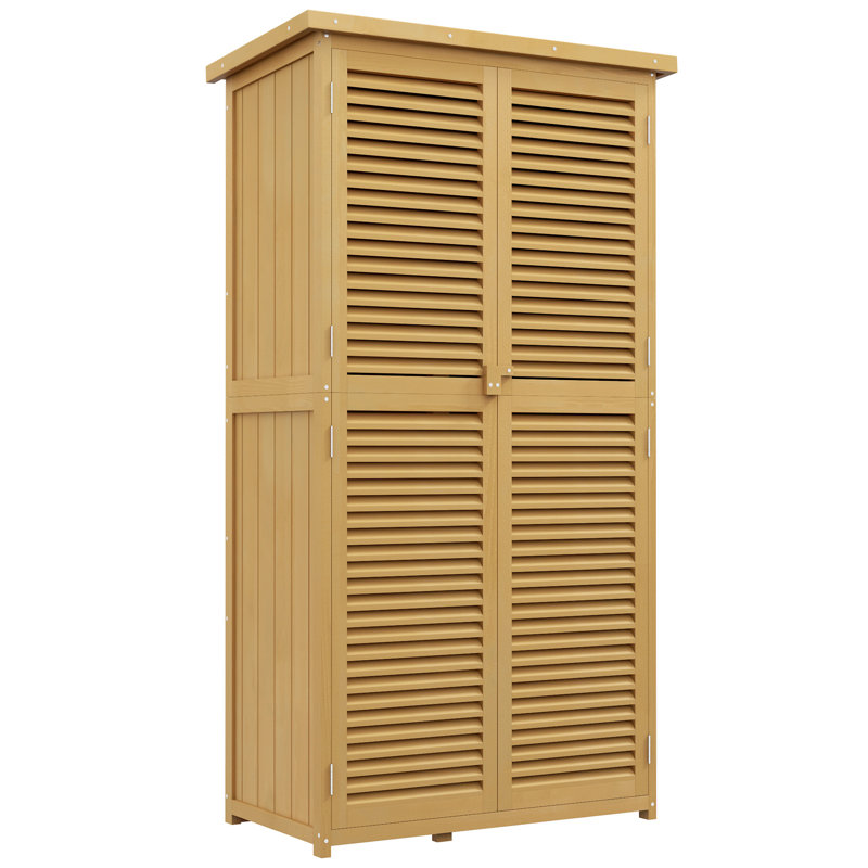 Armoire de rangement d'extérieur en bois 5 pi x 3 pi Outsunny