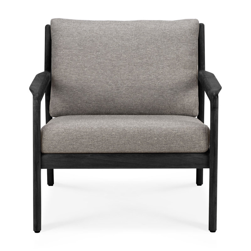Jack Outdoor Teak Lounge Chair, Teak Black/Mocha
