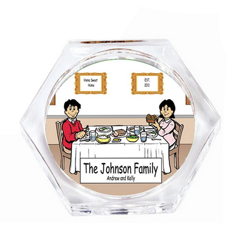 Ensemble de 4 verres sous-verres personnalisés, Oui