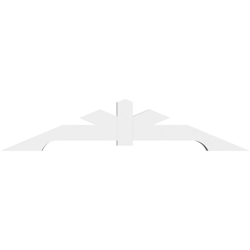Support de pignon en PVC de qualité architecturale Vanguard, H 20 po x l 96 po (pas 5/12), P 6 po x F 6 po