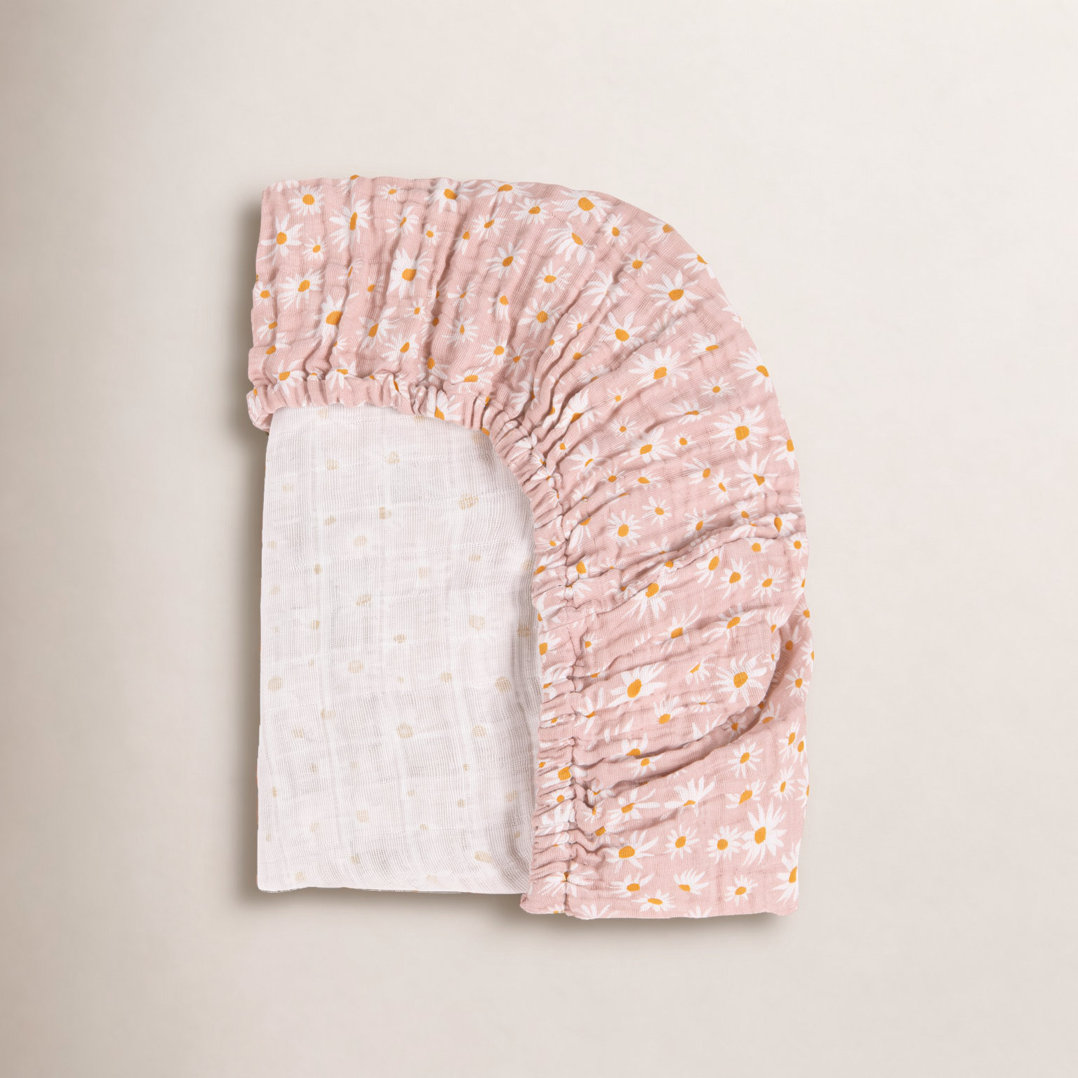 Daisy Organic Muslin Midi Crib Sheet