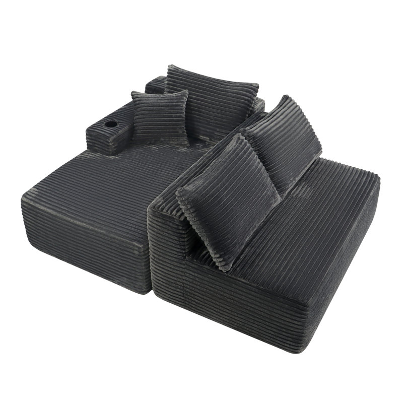 Canapé modulaire en L 96 po