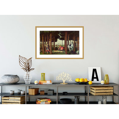 The Story of Nastagio degli Onesti: The Disembowelment of the Woman Pursued by Sandro Botticelli - Framed Giclee Print