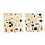 Glenys - Ensemble de 2 verres muraux abstraits géométriques en acrylique-103926791