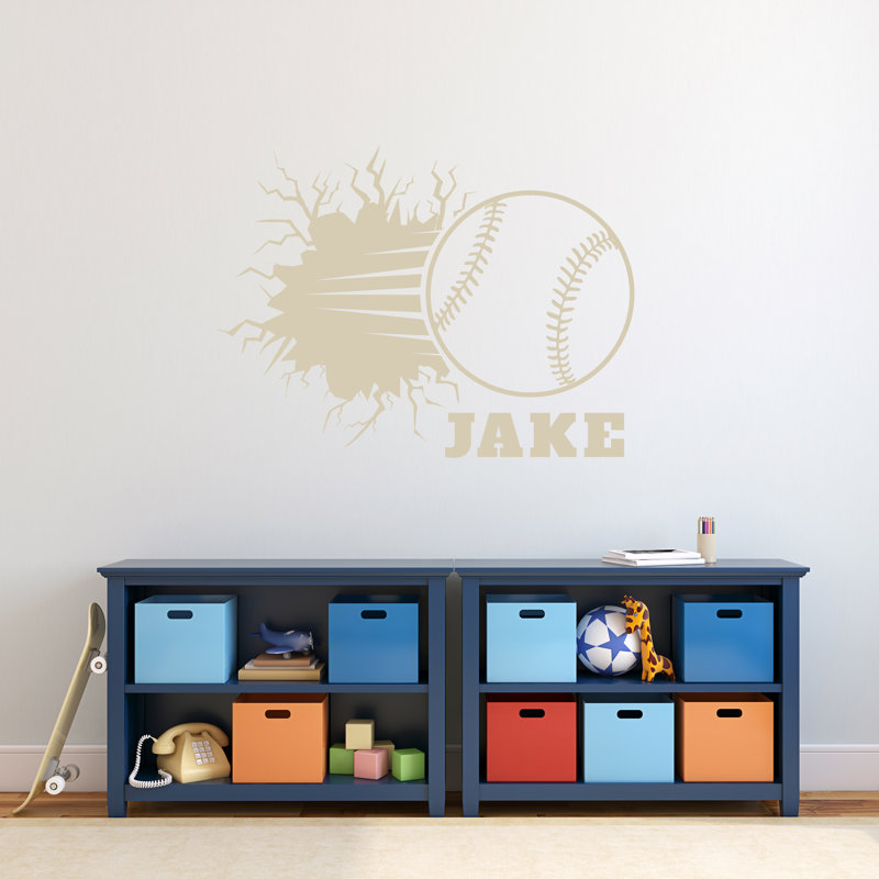 Décalcomanie murale découpée baseball Jimenez, Oui, Beige clair