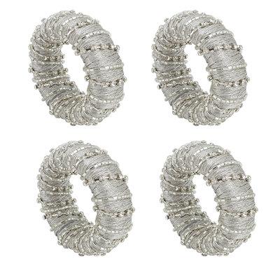 Fer, porte-serviette perles de verre