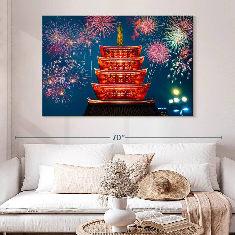 Senso ji, feux d'artifice du temple